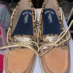 Sperry Leopard Print Boat Shoes